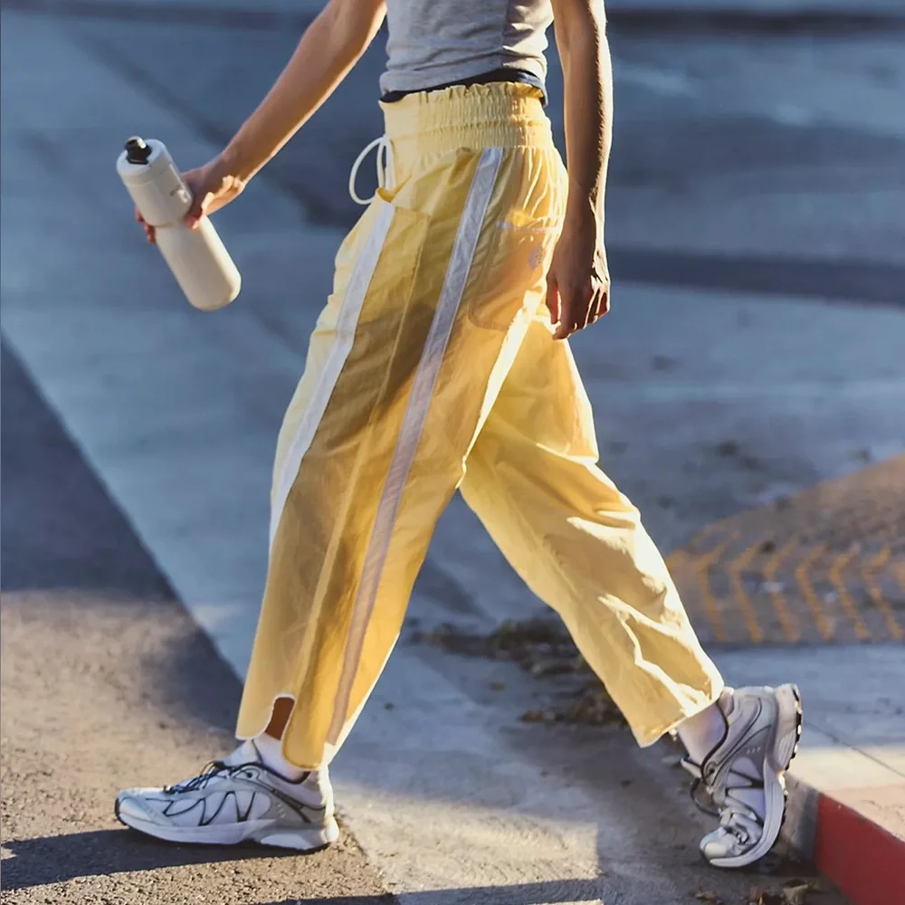 FP Movement by Free People Yellow Track Pants small - Picture 2 of 2